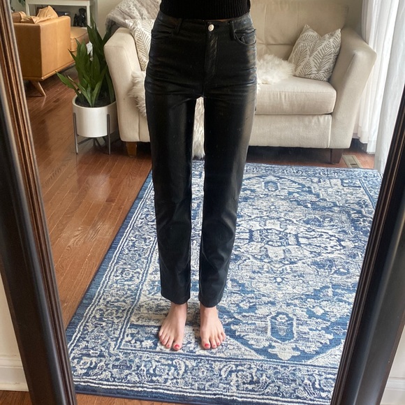 Aritzia Pants & Jumpsuits Aritzia Melina Straight Leg Leather Pants
